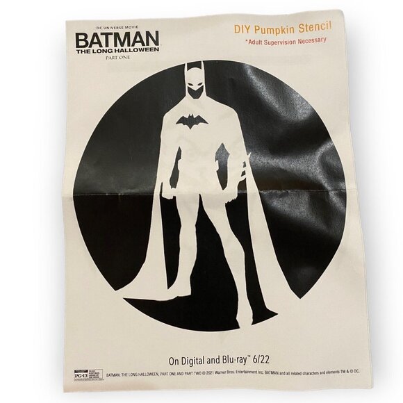 Batman The Long Halloween DVD Blu Ray Promo Press Items Pumpkin Stencils - Picture 8 of 9
